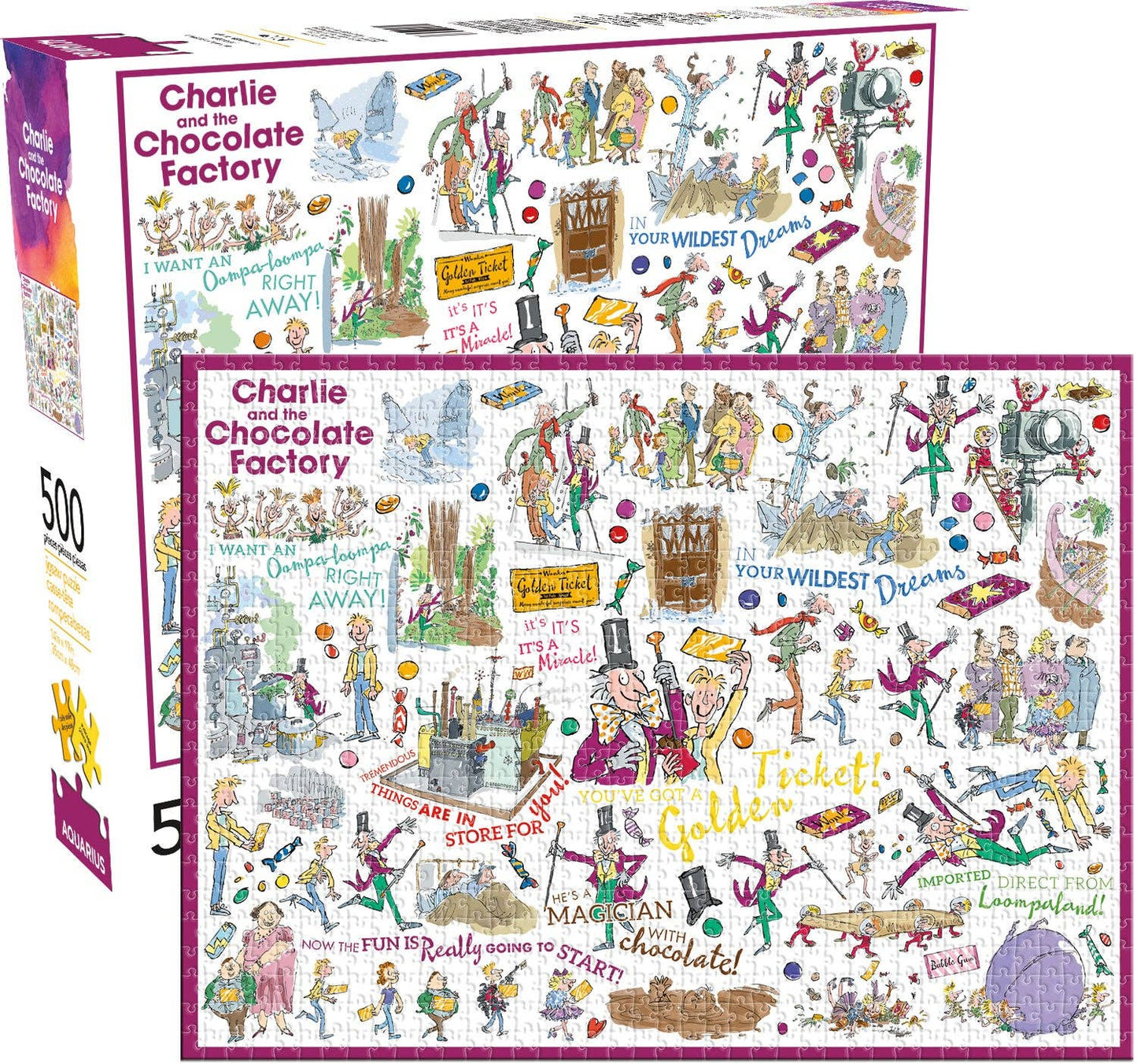 Charlie and Choclate Factory 500 Piece Jigsaw Puzzle