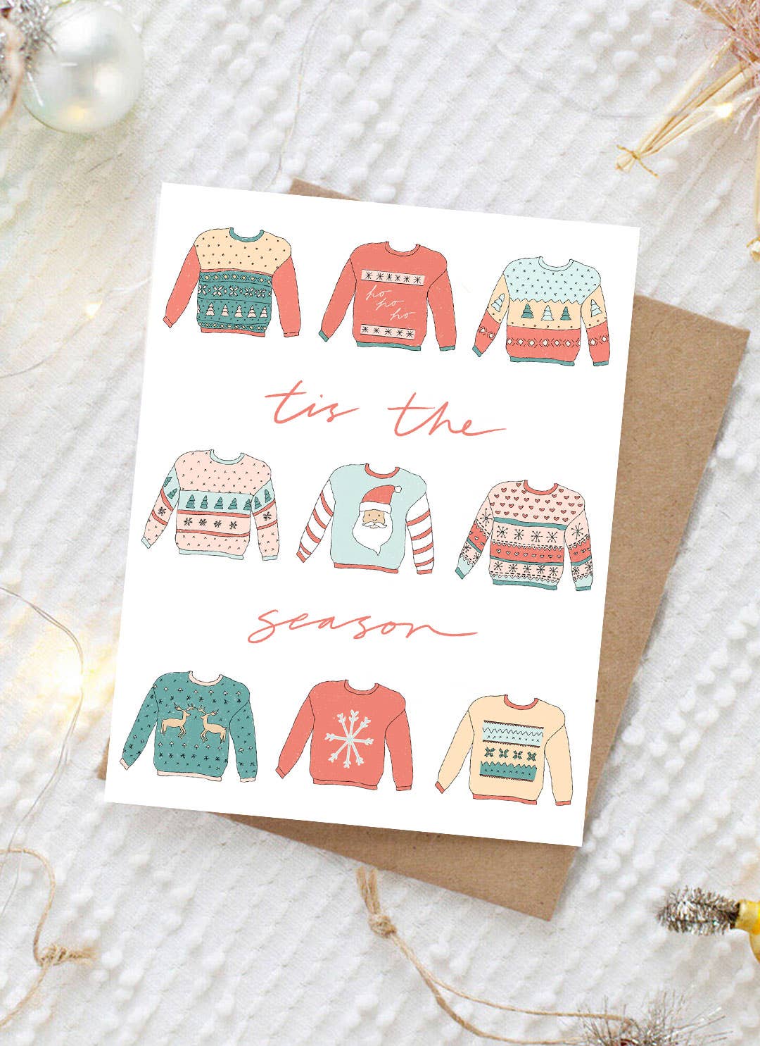 Ugly Christmas Sweater - Holiday Greeting Card