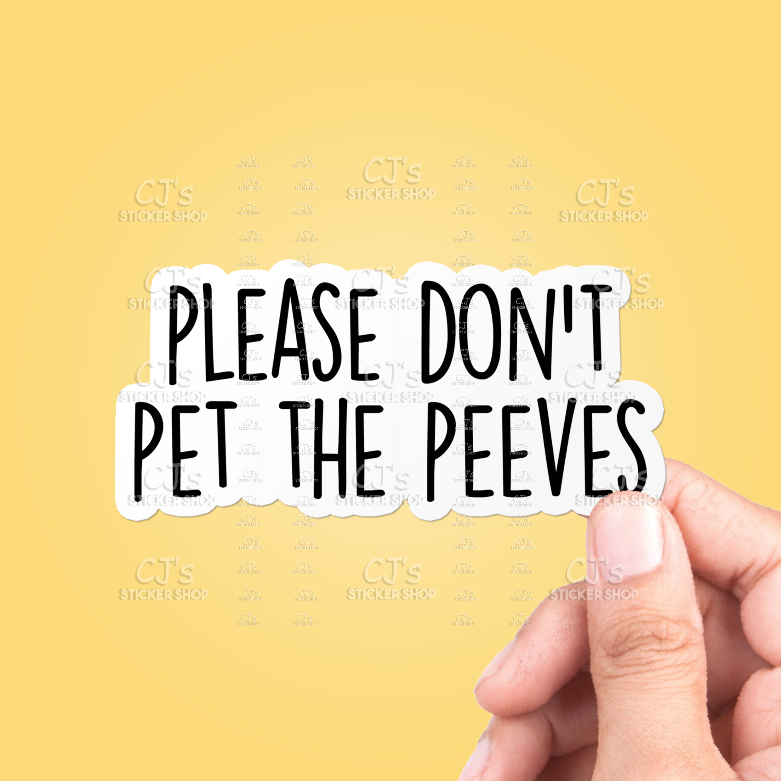 Please Don't Pet The Peeves Sticker hifilive