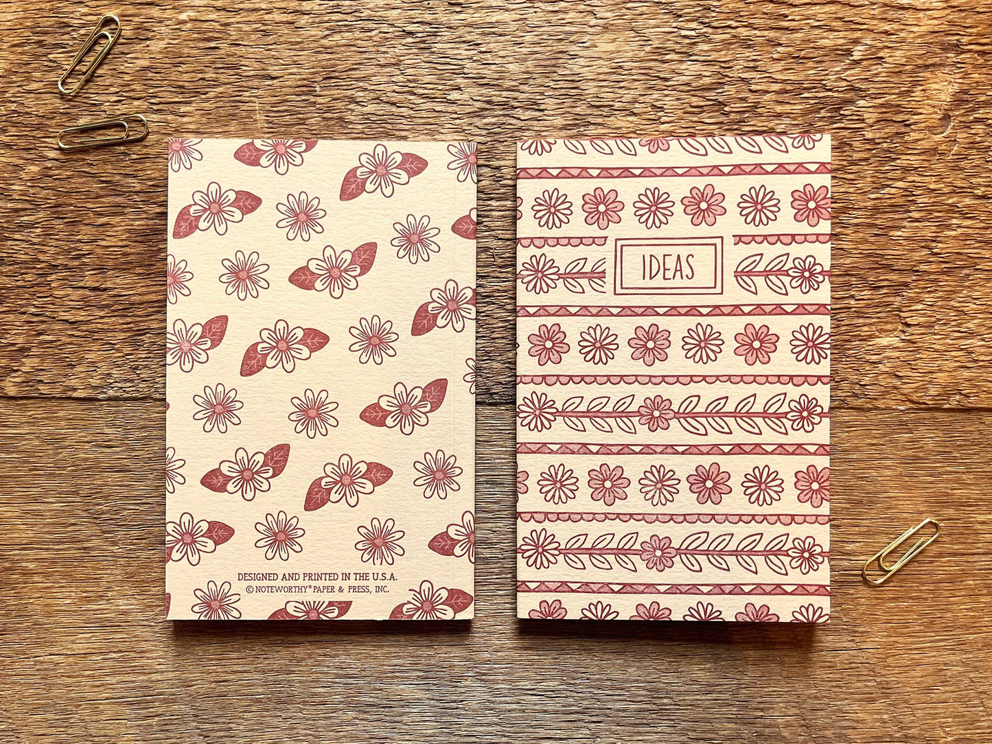 Daisies & Floral Stripes Pocket Notebook Set