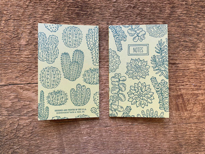 Cacti & Succulents Pocket Notebook, Set of 2