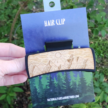 National Park Inspired Mountian 4" Hair Claw Clip