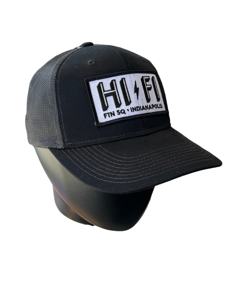 Load image into Gallery viewer, HI-FI Trucker Snapback Logo Patch Hat
