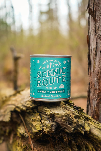 Scenic Route | Amber + Driftwood 8oz Soy Candle