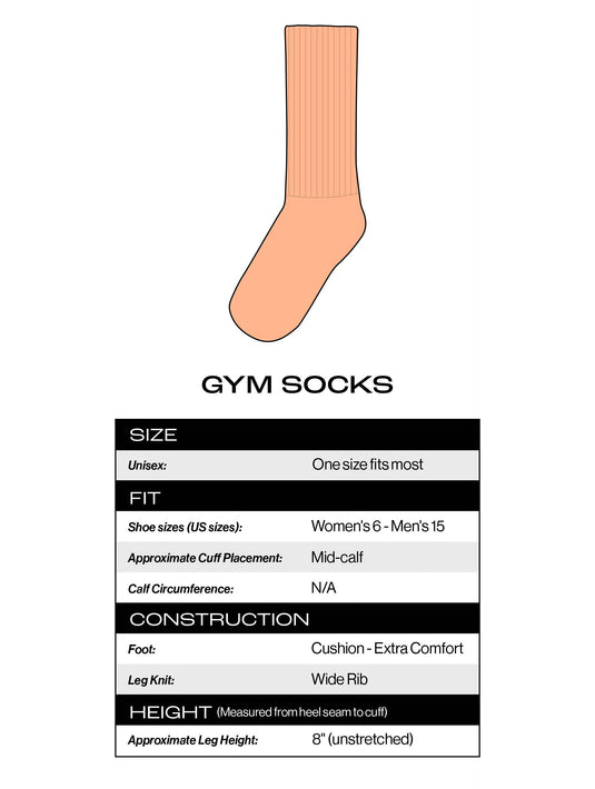 Happy Palms Gym Crew Socks