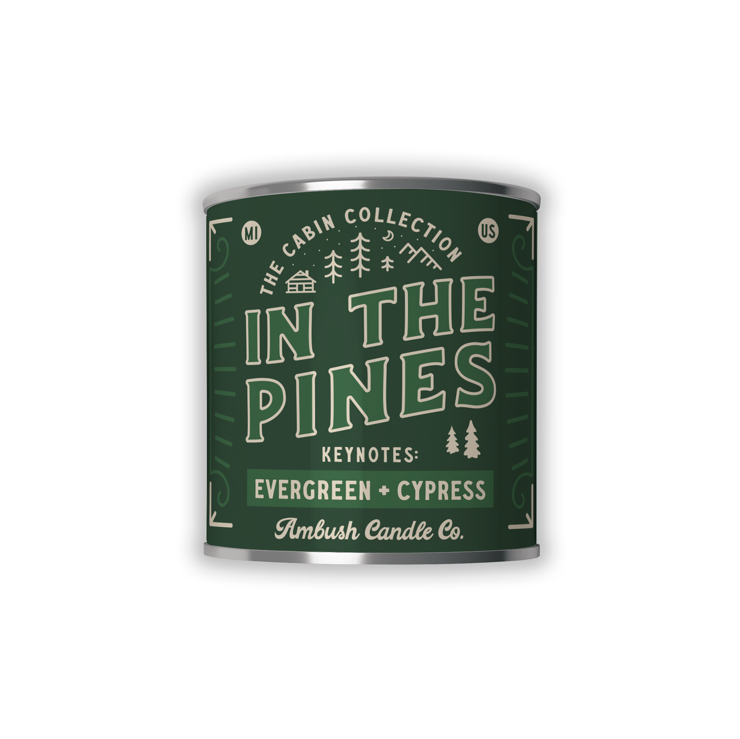 In The Pines | Evergreen + Cypress 8oz Soy Candle