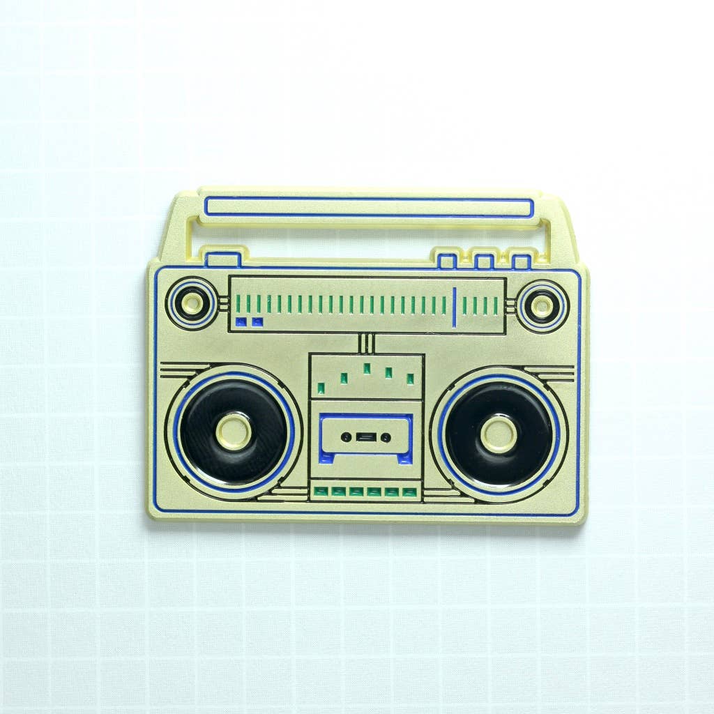 Boombox 1980! - Matte Gold Enamel Pin