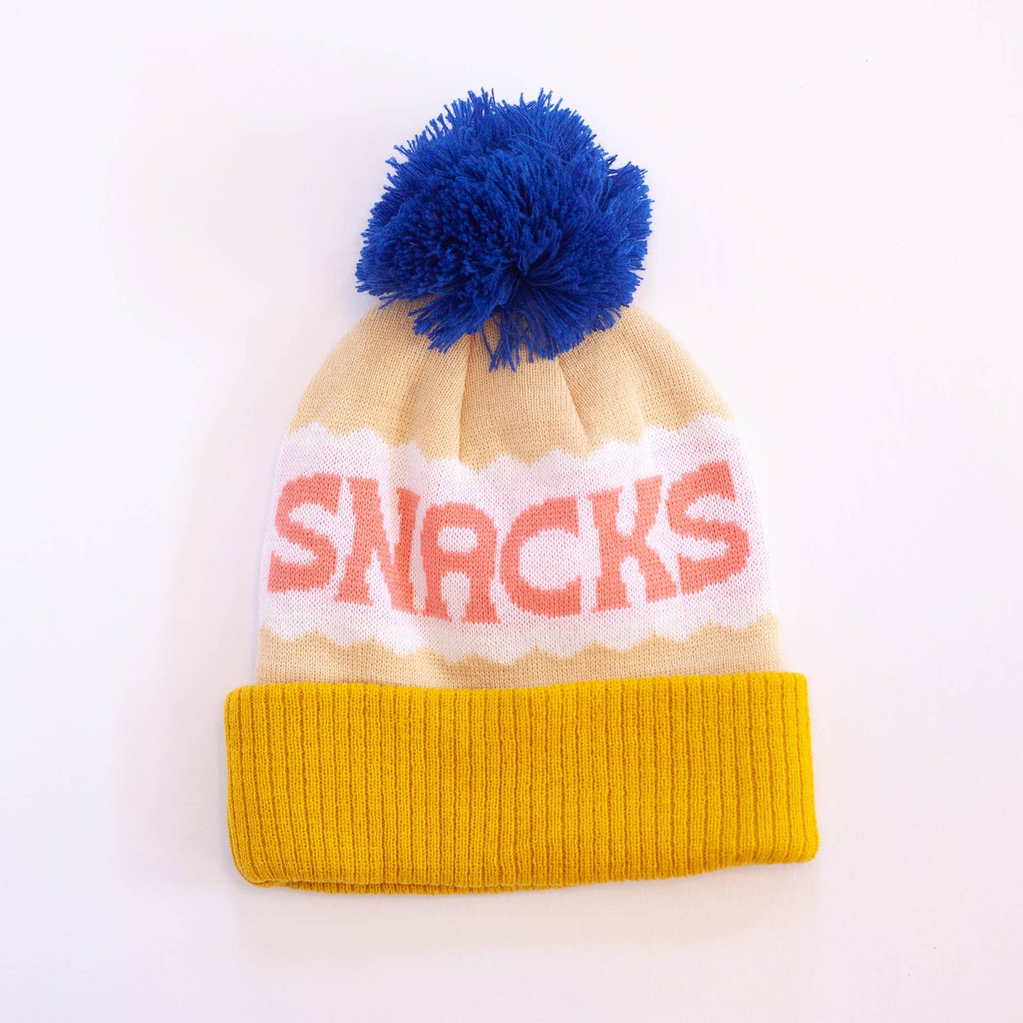 Yellow Snacks pom pom hat