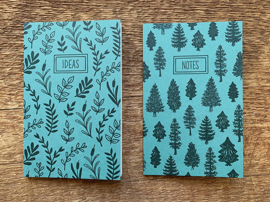 Trees & Leaves Pocket Notebook, Set of 2