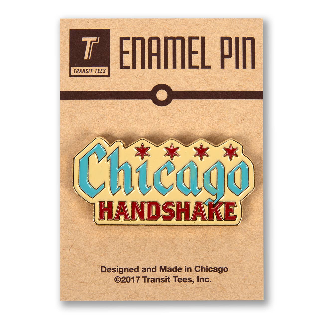 Chicago Handshake Enamel Pin