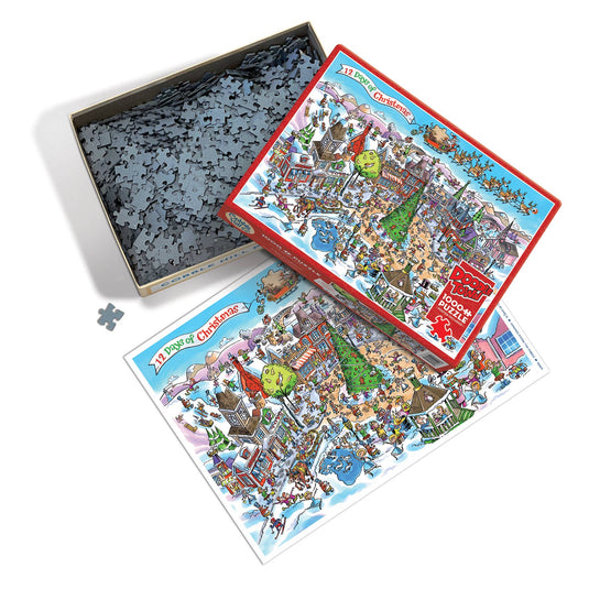 DoodleTown: 12 Days of Christmas 1000pc puzzle