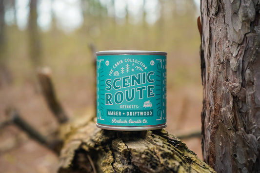 Scenic Route | Amber + Driftwood 8oz Soy Candle