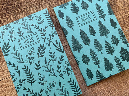 Trees & Leaves Pocket Notebook, Set of 2