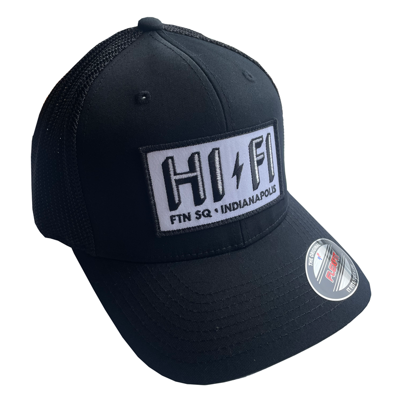 Load image into Gallery viewer, HI-FI Trucker Fitted Logo Patch Hat
