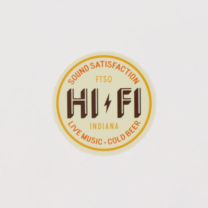 HI-FI Circle Sticker - Sound Satisfaction