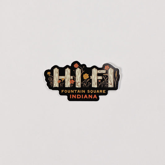 HI-FI Flower Fence Full Color Sticker