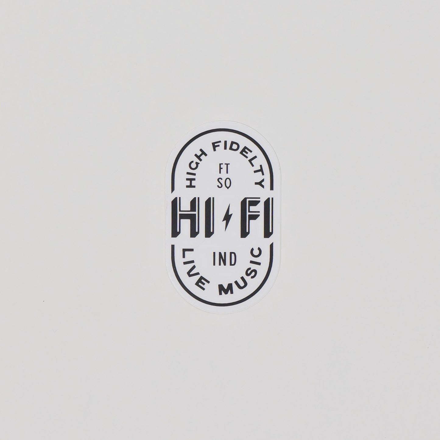 HI-FI High Fidelity Live Music Street Sign Sticker