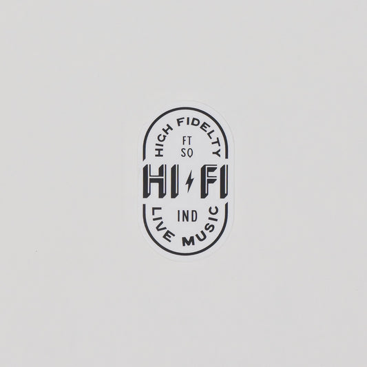 HI-FI High Fidelity Live Music Street Sign Sticker