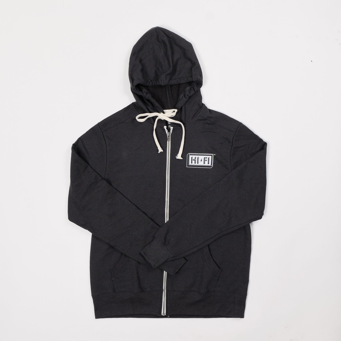 HI-FI Zip Up Hoodie - Black