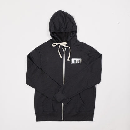 HI-FI Zip Up Hoodie - Black