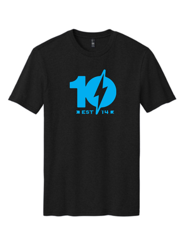 Load image into Gallery viewer, HI-FI 10 Year Anniversary Black Logo T-Shirt
