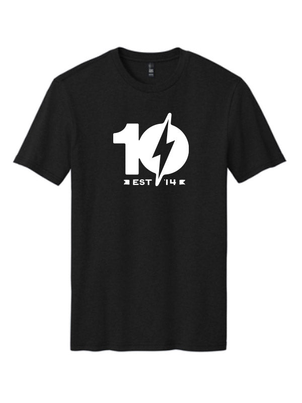 Load image into Gallery viewer, HI-FI 10 Year Anniversary Black Logo T-Shirt
