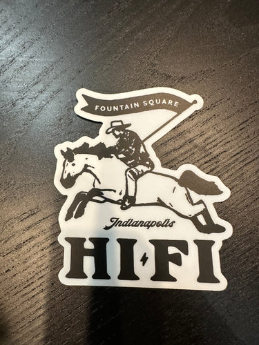 HI-FI Horse Sticker - Black & White