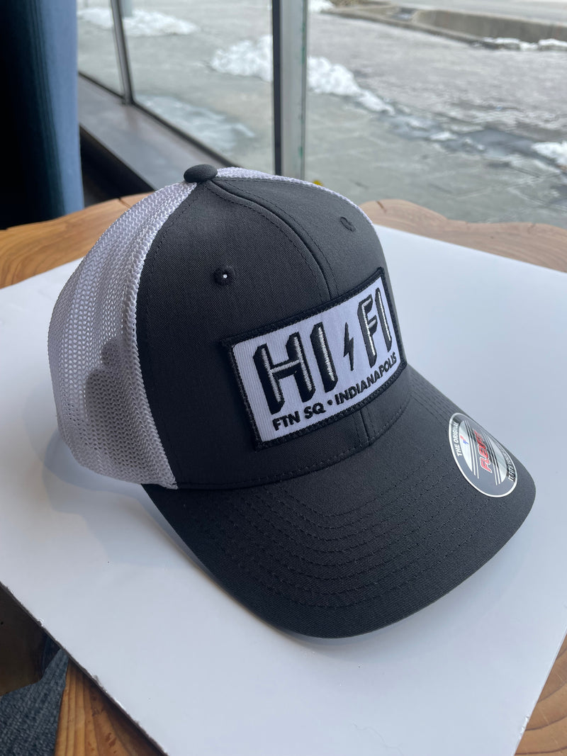 Load image into Gallery viewer, HI-FI Trucker Fitted Logo Patch Hat
