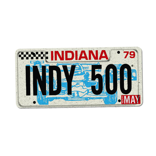 Indiana 500 License Plate Sticker by USI