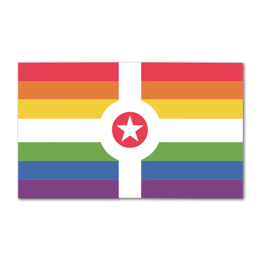 Indiana Rainbow Flag Sticker by USI