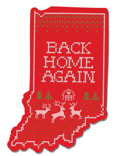 Back Home Again Indiana Holiday Sticker by USI