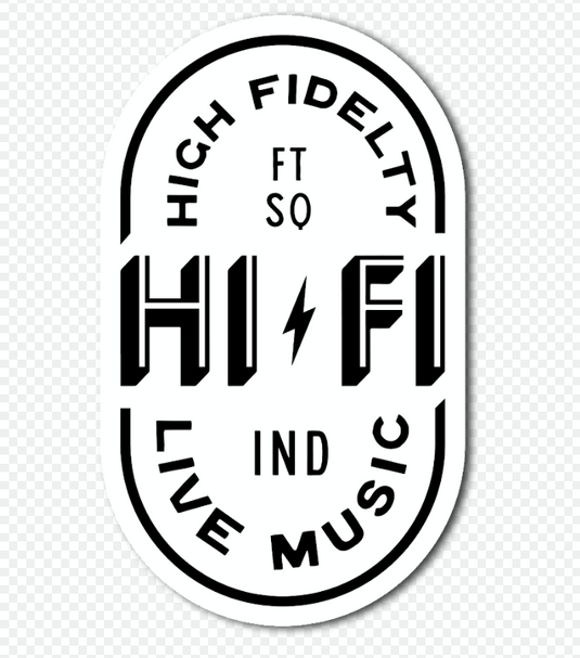 HI-FI High Fidelity Live Music Street Sign Sticker