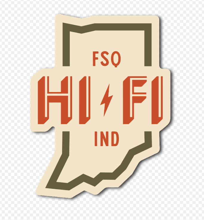 Load image into Gallery viewer, HI-FI Indiana Outline Sticker - FSQ IND
