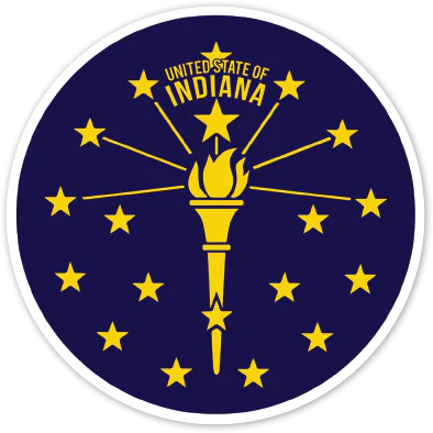 Indiana Torch & Stars Sticker by USI