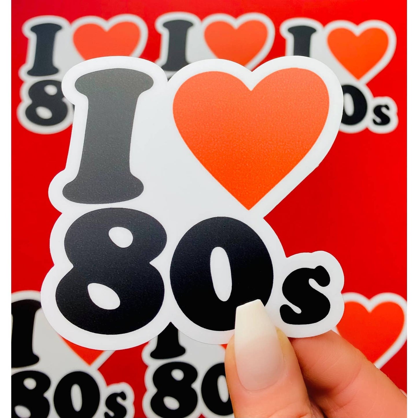 I Love The Eighties Sticker Love The 80s Retro Vintage