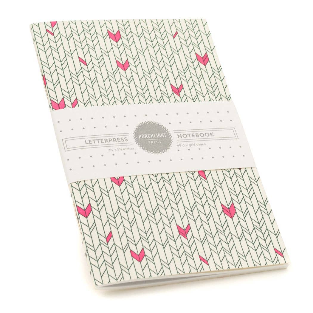 Chevron Pocket Notebook: Dot Page - Purple Foil