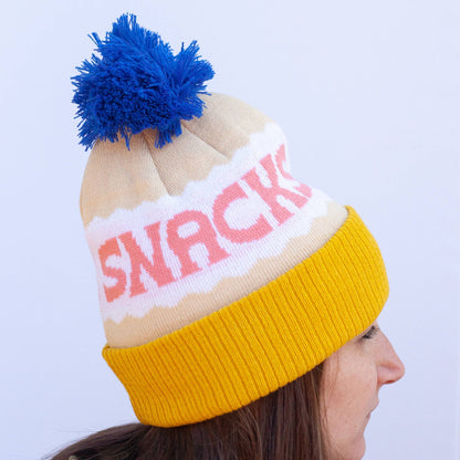 Yellow Snacks pom pom hat