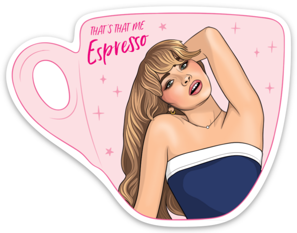 Load image into Gallery viewer, Sabrina Espresso Die Cut Sticker
