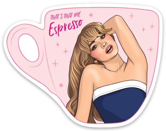 Sabrina Espresso Die Cut Sticker