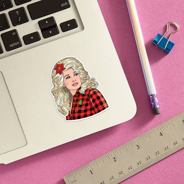 Load image into Gallery viewer, Dolly Christmas Die Cut Sticker
