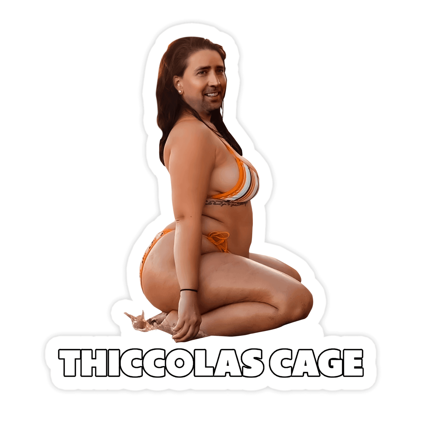 Thiccolas Cage "Thick Nicolas Cage" Sticker