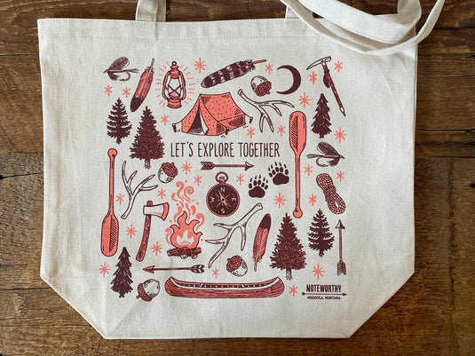 Let's Explore Together Tote Bag