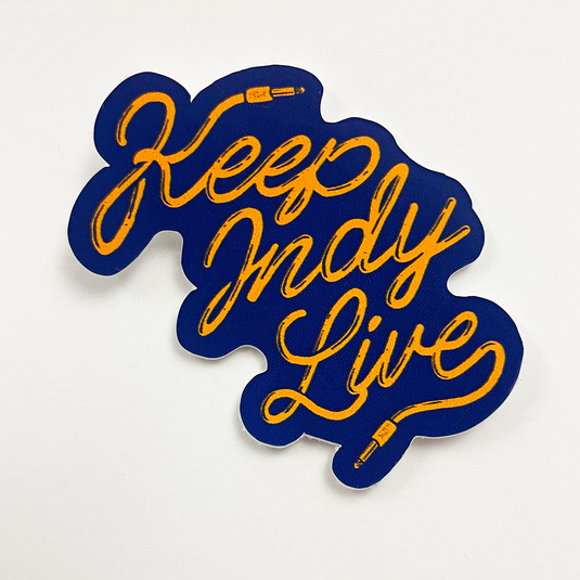 Keep Indy Live Logo Sticker 1