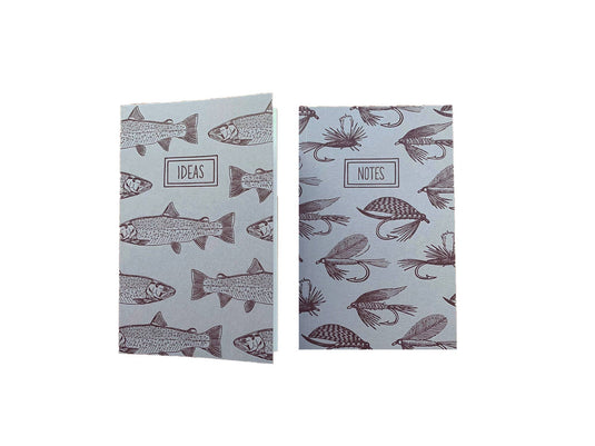 Trouts & Fishing Flies Pocket Notebook, Set of 2