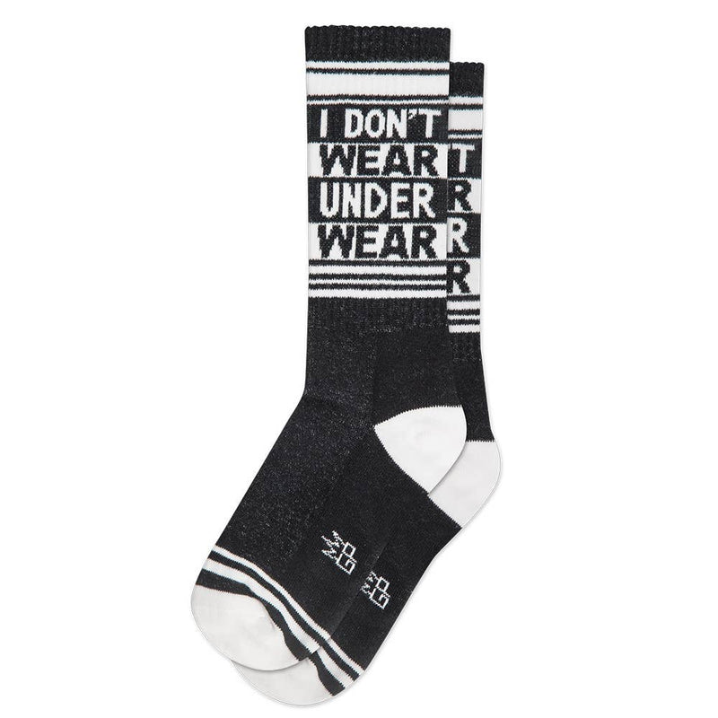 Load image into Gallery viewer, I Don&#39;t Wear Underwear Gym Crew Socks
