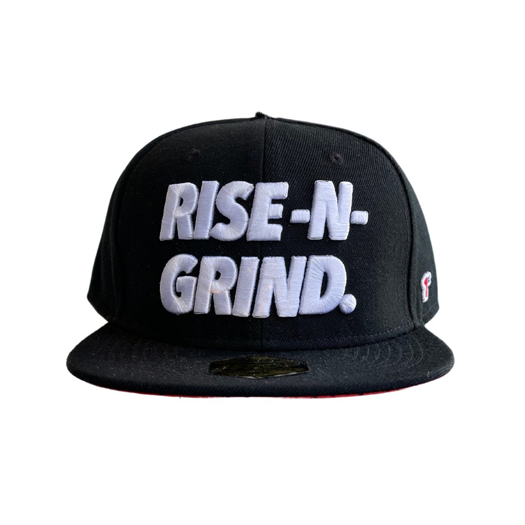 Rise-N-Grind Snapback Flatbill Hat - Black