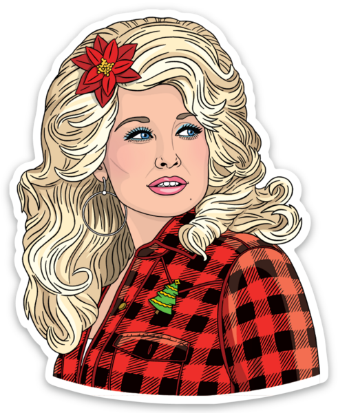 Load image into Gallery viewer, Dolly Christmas Die Cut Sticker
