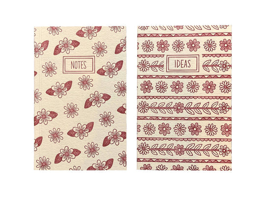 Daisies & Floral Stripes Pocket Notebook Set