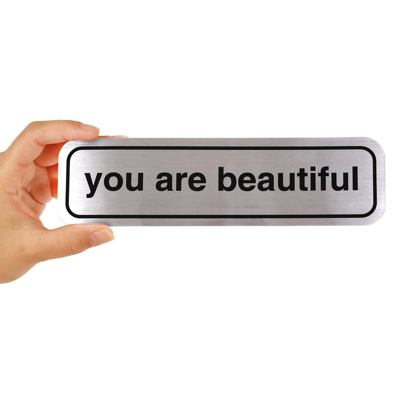 You Are Beautiful Metallic 8" Bumper Sticker