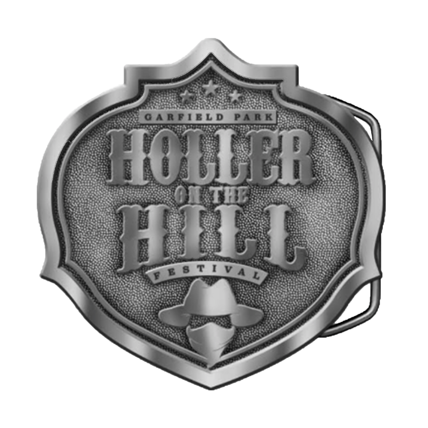 Holler On The Hill Diecast Pewter Belt Buckle